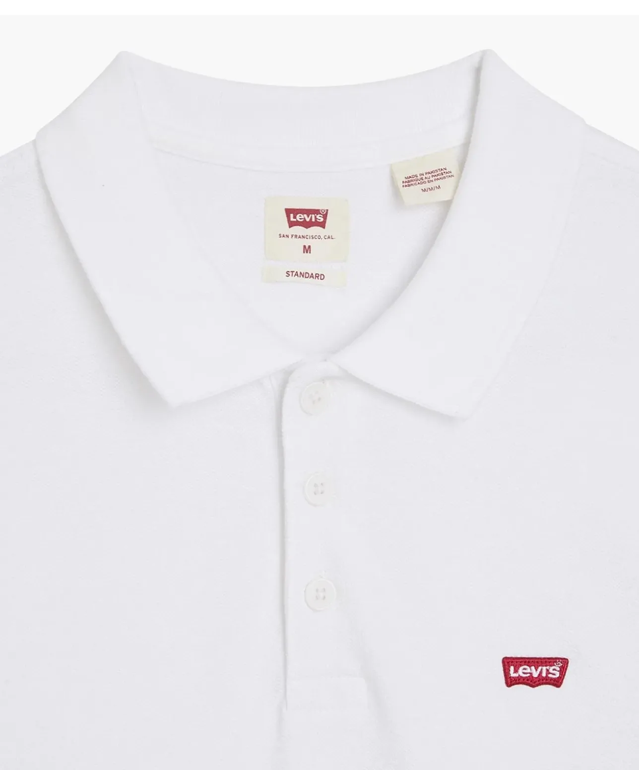 Levi's Poloshirt Housemark Polo mit Logo-Badge in Weiß