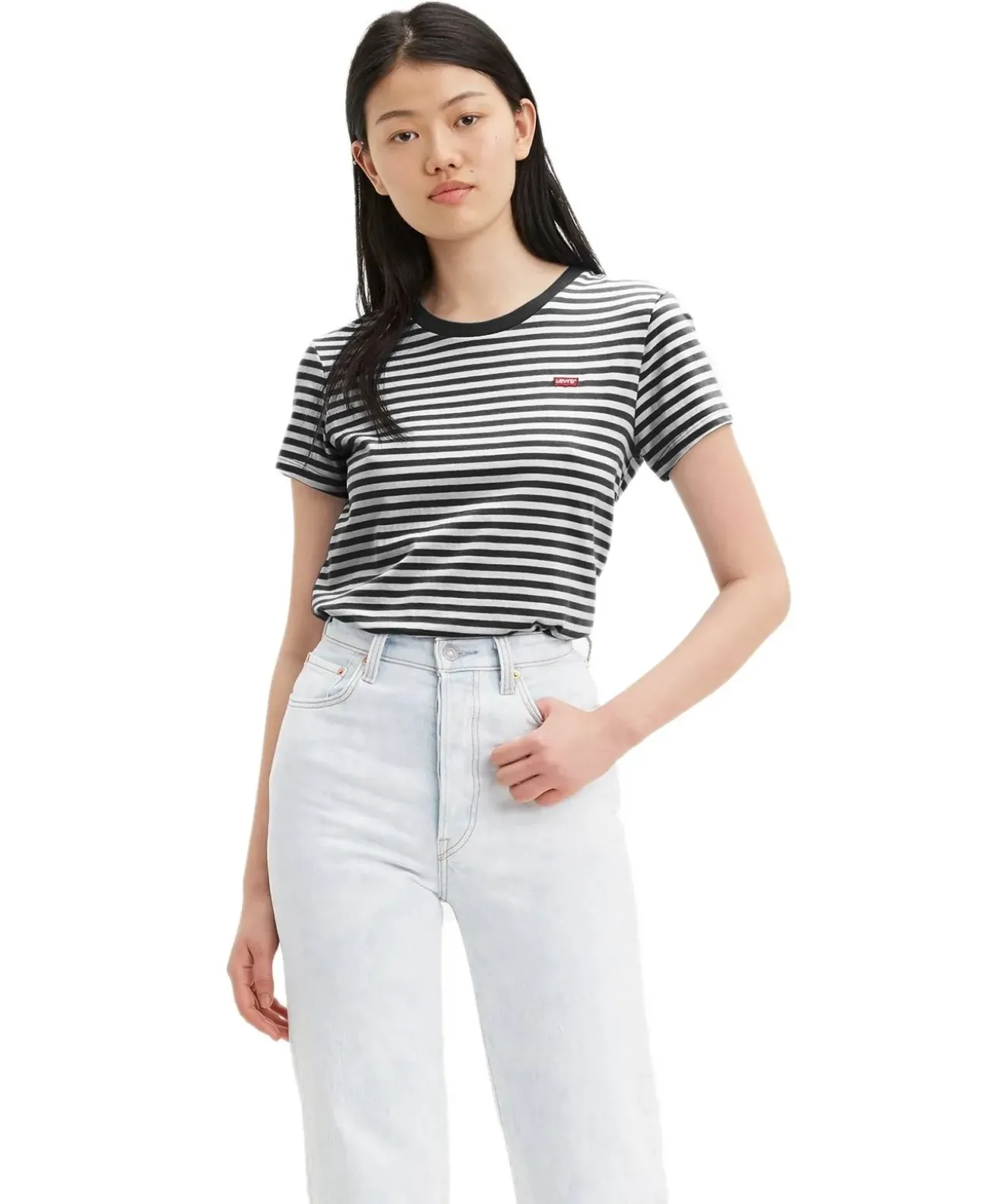 Levi's T-Shirt mit Batwing-Logo im gestreiften Look