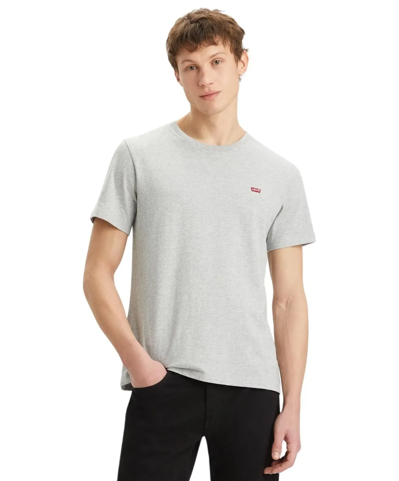 Levi's T-Shirt Original Hausmark in Hellgrau