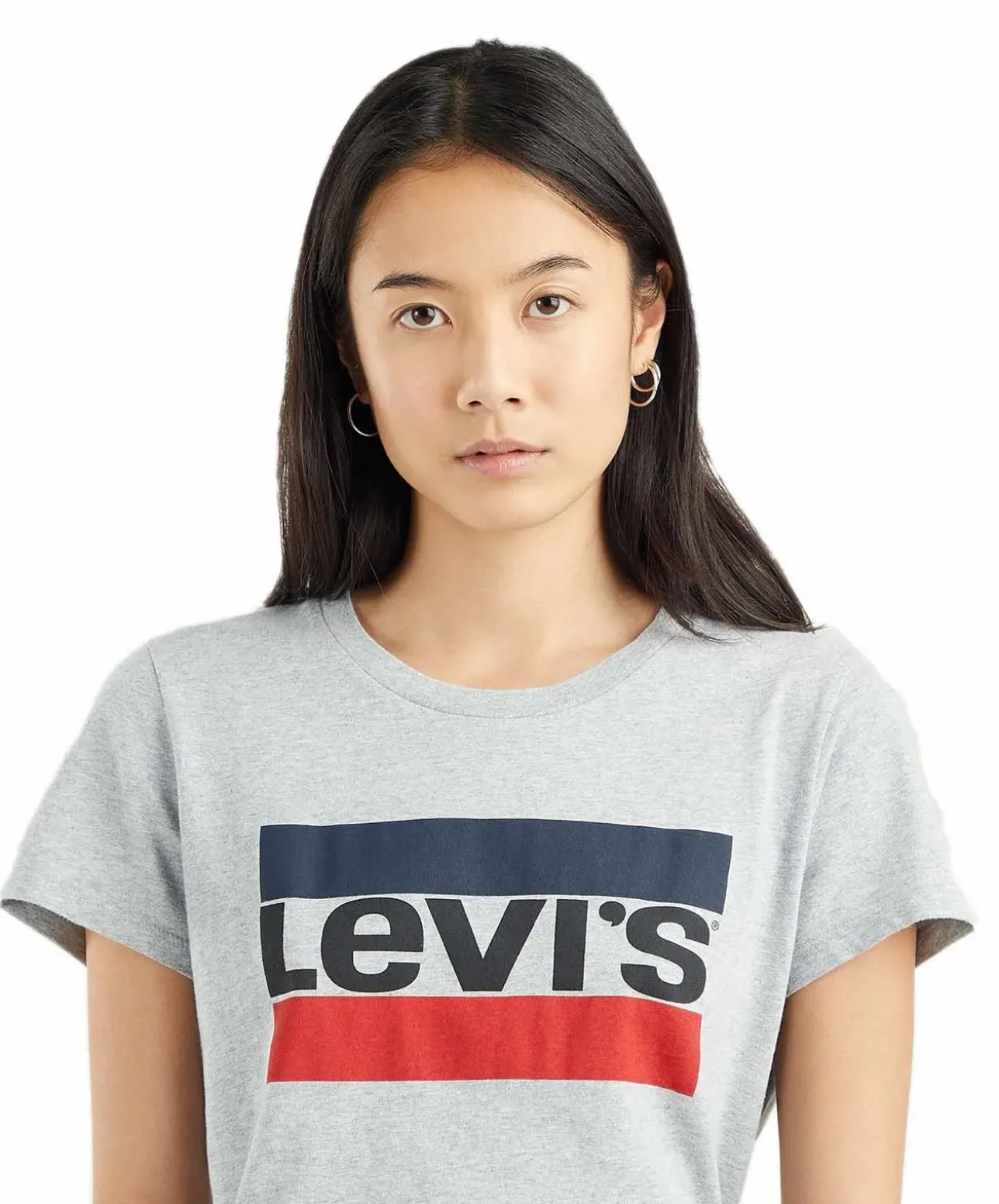 Levi's T-Shirt Perfect Tee mit Batwing- Logo in Grau
