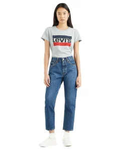 Levi's T-Shirt Perfect Tee mit Batwing- Logo in Grau
