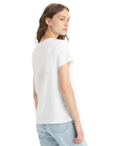 Levis T-Shirt Perfect Tee in weiß mit V-Ausschnitt