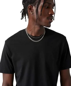 Levis T-Shirt Slim Crewneck 2er Pack in Schwarz