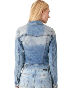 LTB Damen kurz Jeansjacke Dean X in blauem Denim