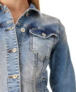 LTB Damen kurz Jeansjacke Dean X in blauem Denim