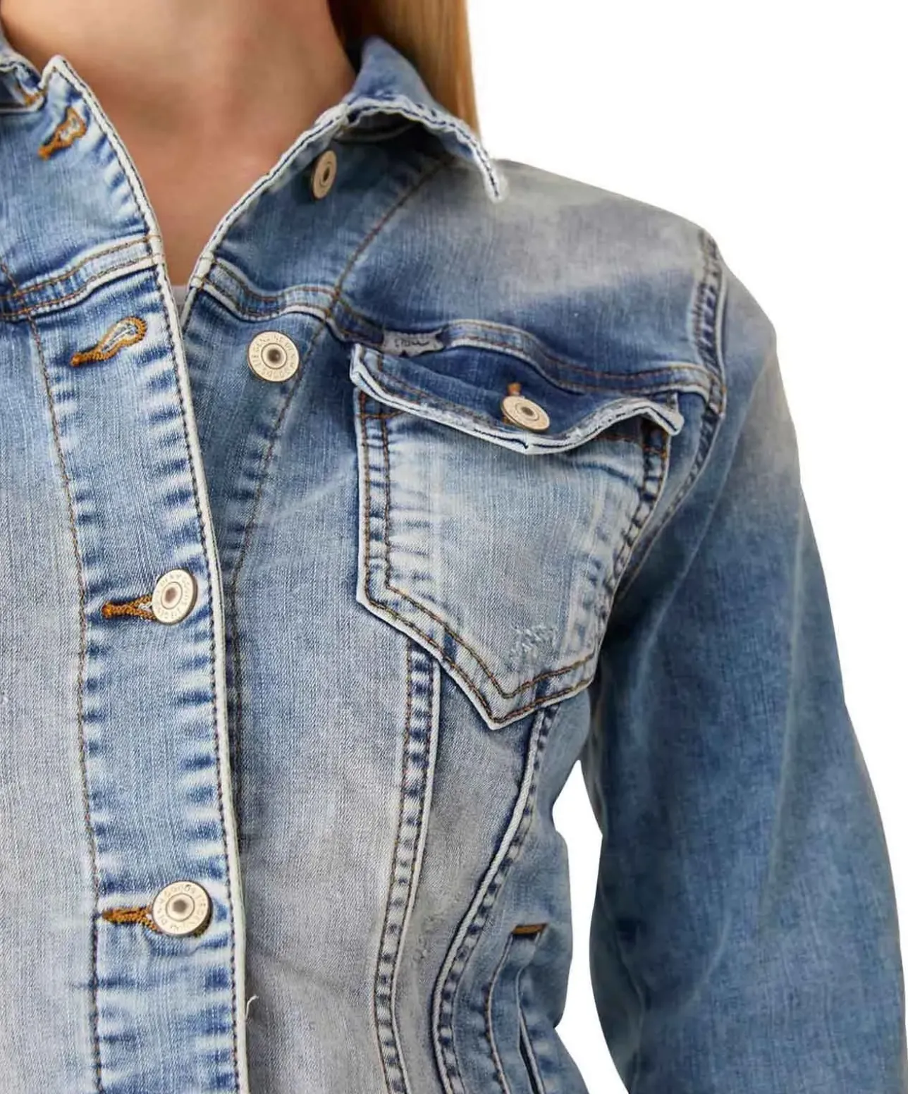 LTB Damen kurz Jeansjacke Dean X in blauem Denim