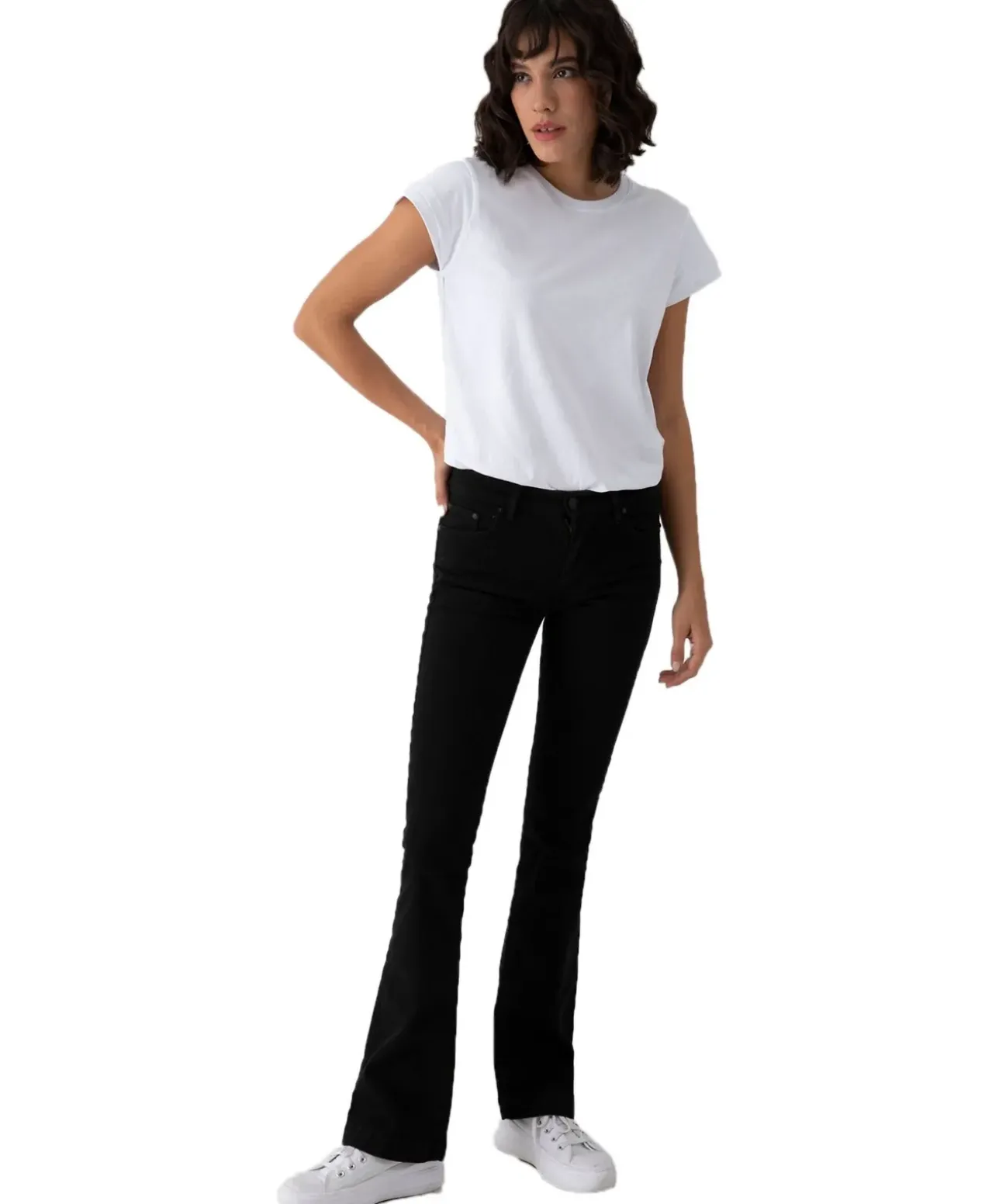 LTB Fallon Flared Jeans in Schwarz