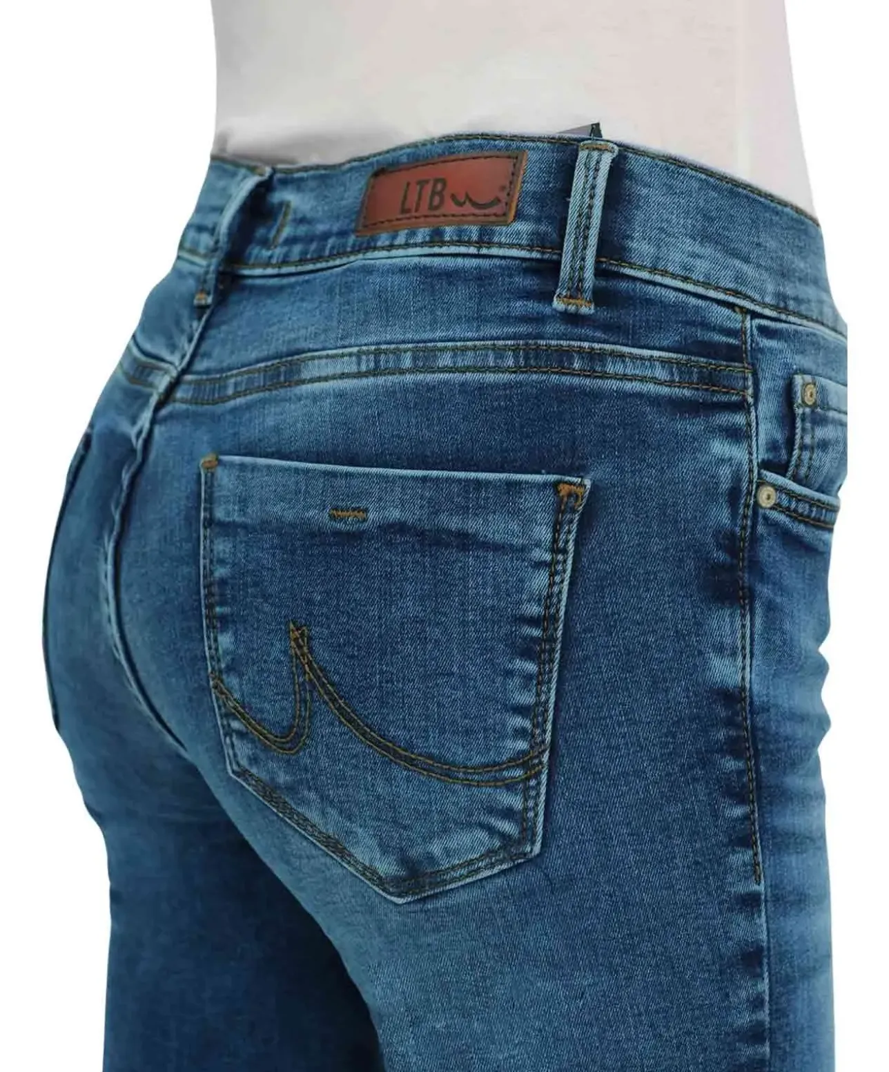 LTB Fallon Jeans in Mittelblau mit mittelhohem Bund