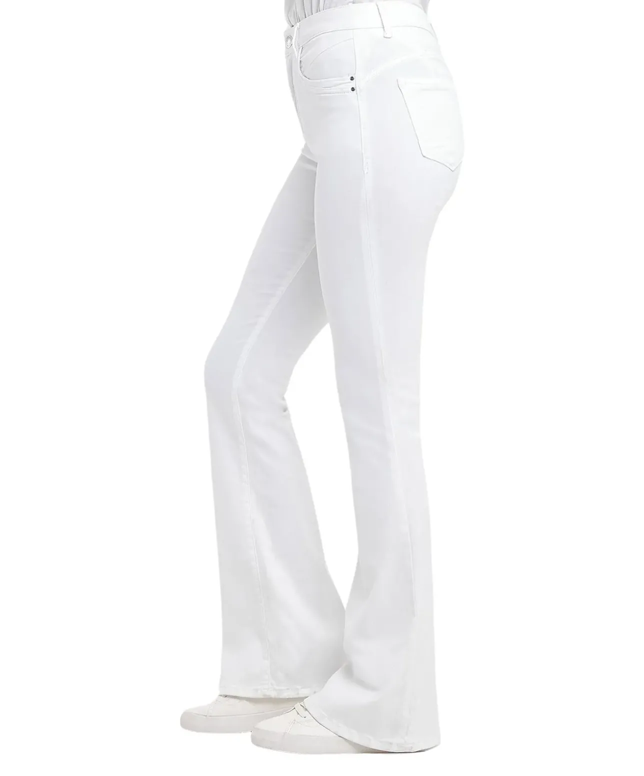 LTB Flared Jeans Novi in Weiß mit hohem Bund