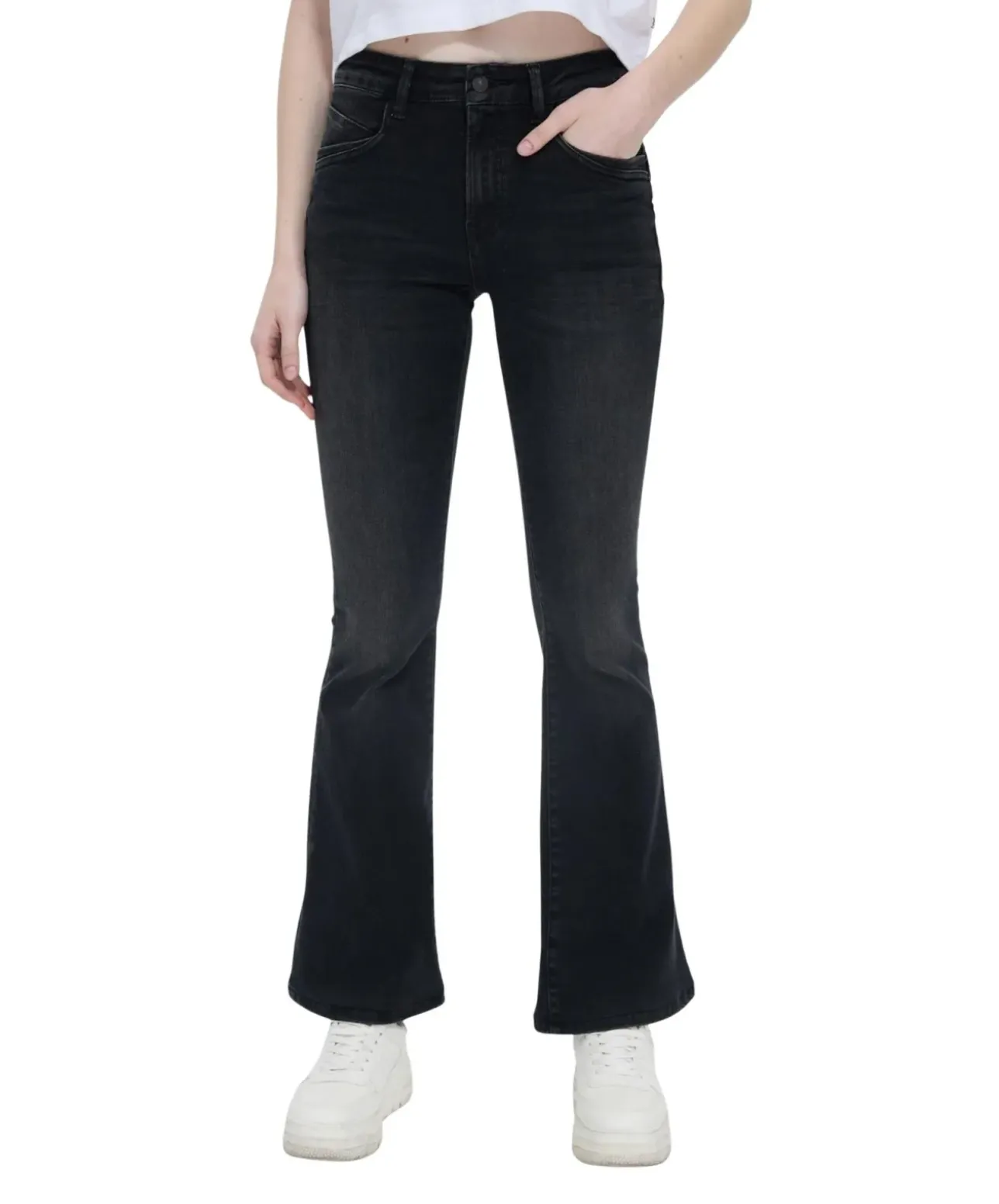 LTB Flared Jeans Novi in dunkler Waschung mit hohem Bund