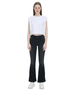 LTB Flared Jeans Novi in dunkler Waschung mit hohem Bund