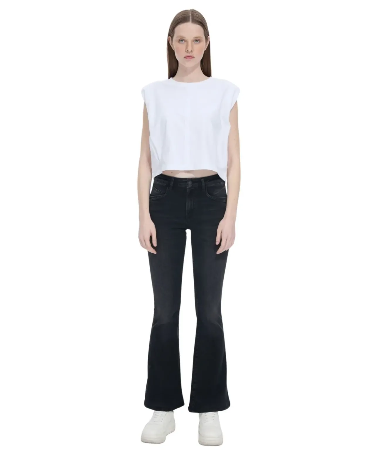 LTB Flared Jeans Novi in dunkler Waschung mit hohem Bund