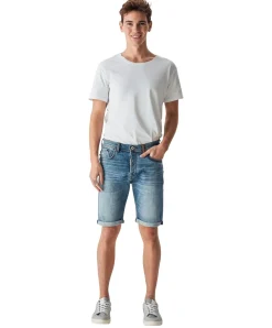 LTB Herren Jeansshorts Corvin in blauer Aiden Färbung