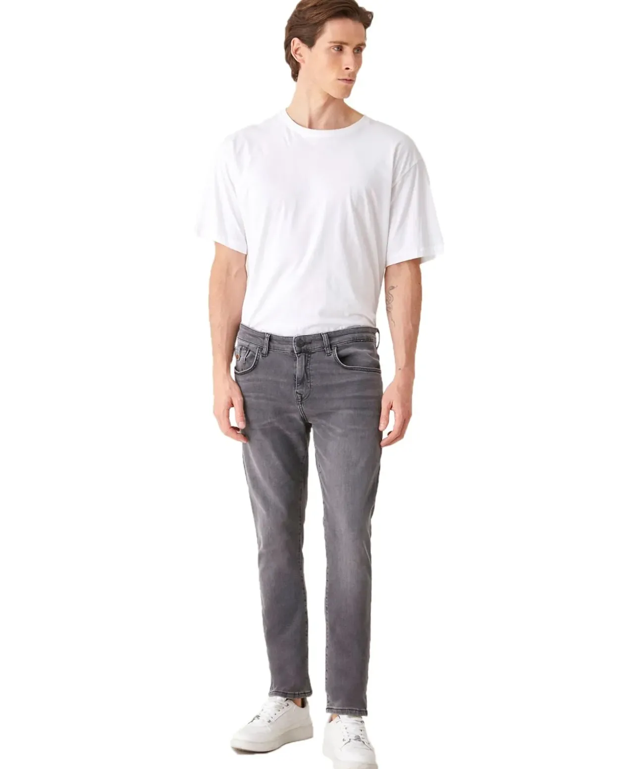 LTB Herren-Jeans Slim Fit Joshua in grauem Dust