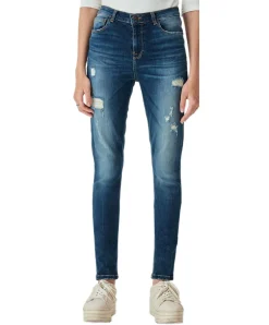 LTB Jeans Skinny Fit Amy in blauem Destroyed Look