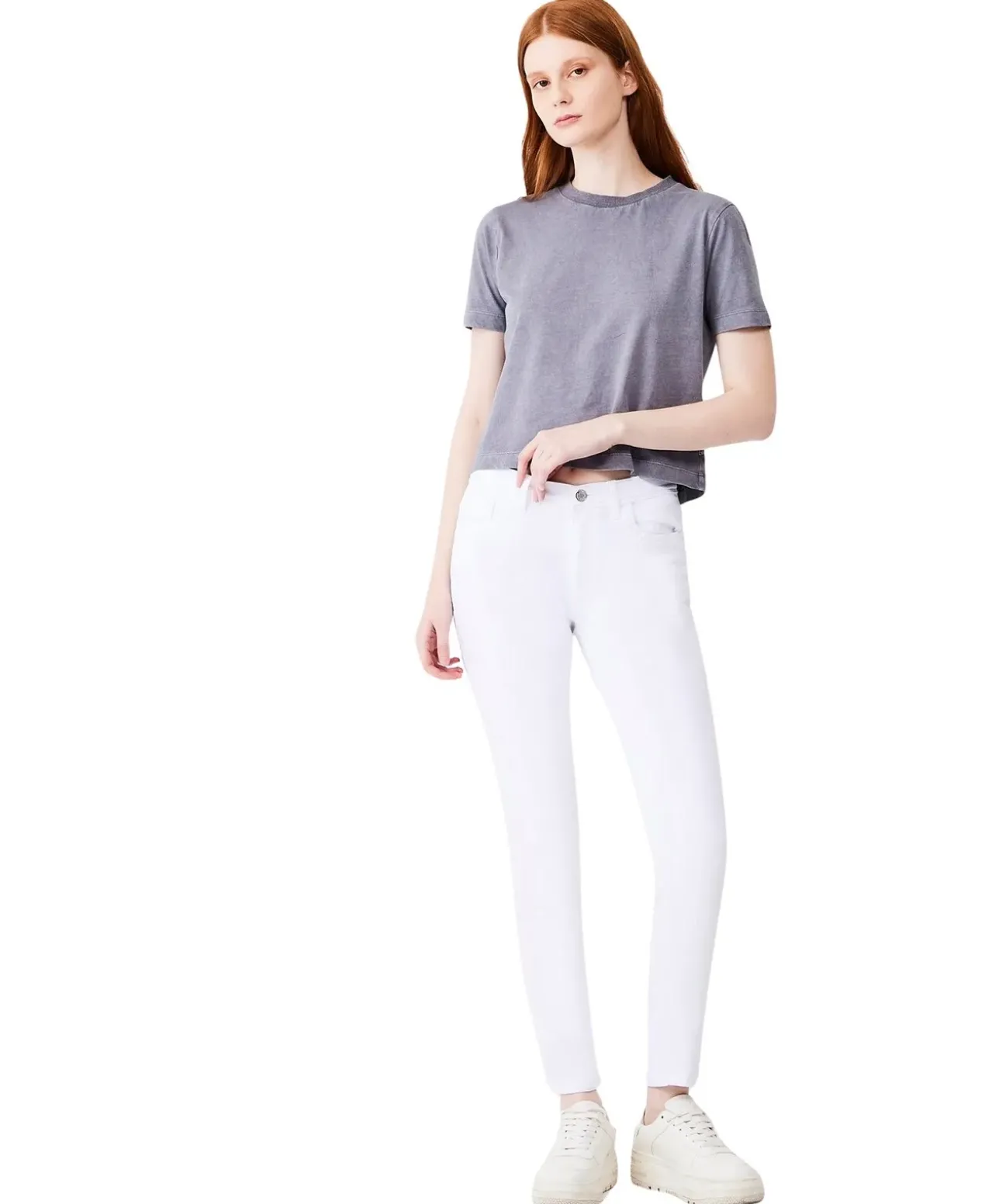 LTB Jonna B Skinny Jeans in Weiß mit hohem Bund