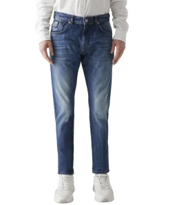 LTB Joshua Jeans Slim-fit in blauer Used Waschung