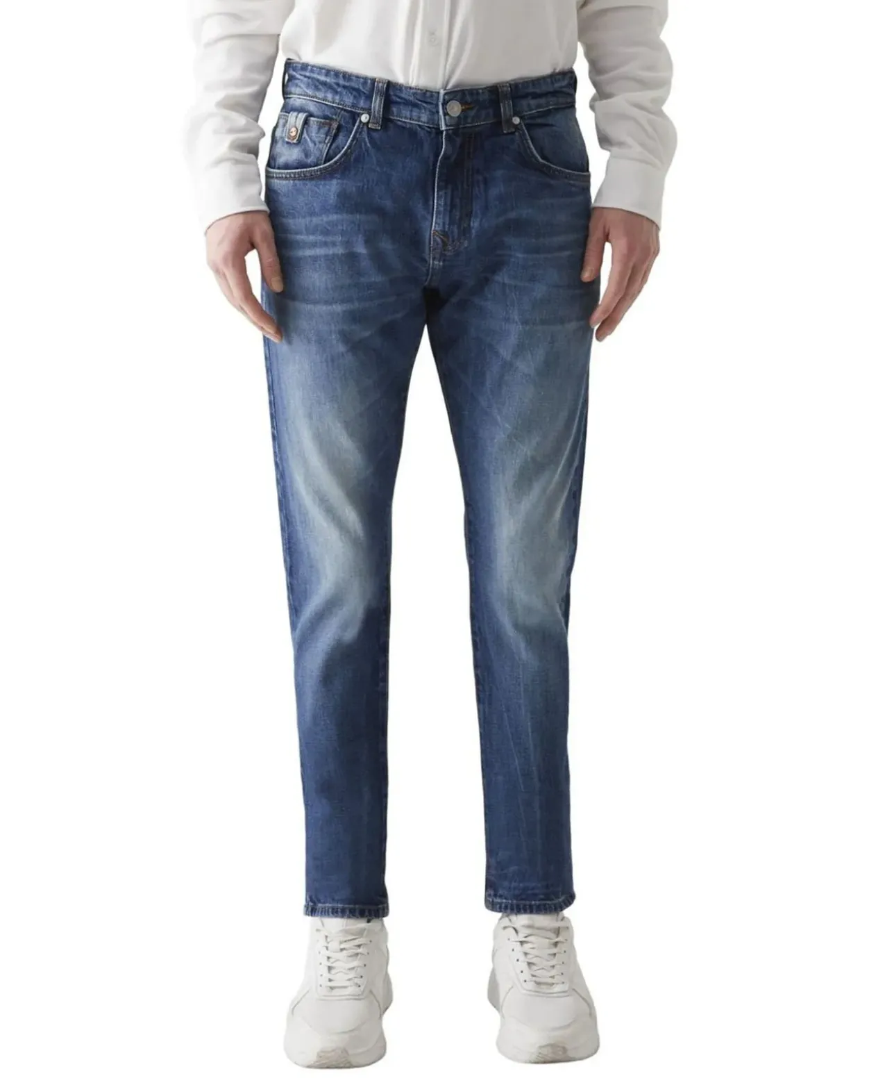 LTB Joshua Jeans Slim-fit in blauer Used Waschung