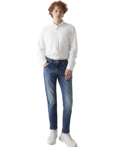 LTB Joshua Jeans Slim-fit in blauer Used Waschung
