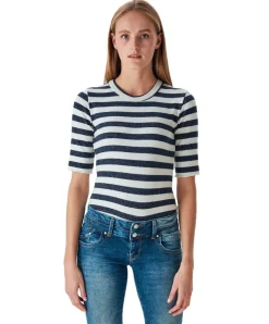 LTB Julita X - Hautenge Jeans in mittelblauer Used Look