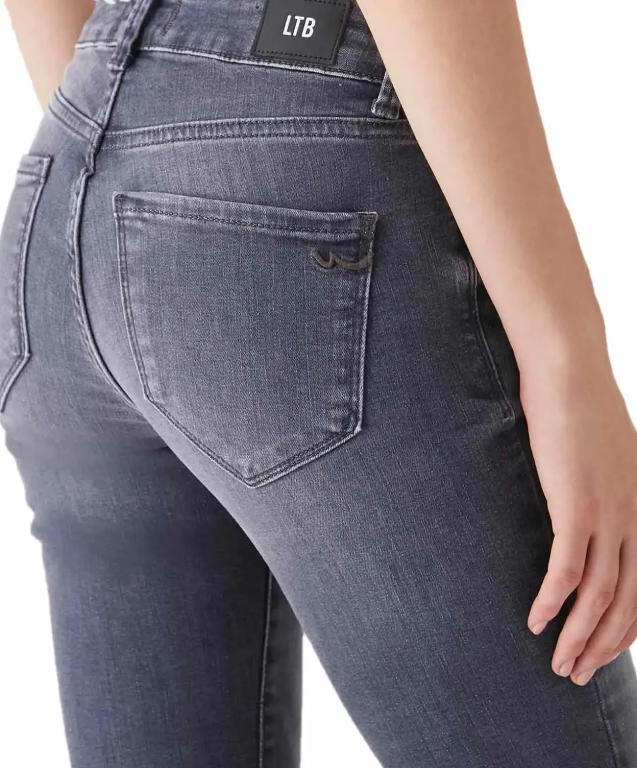 LTB Nicole Damen Jeans in grauer Used Optik