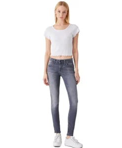 LTB Nicole Damen Jeans in grauer Used Optik