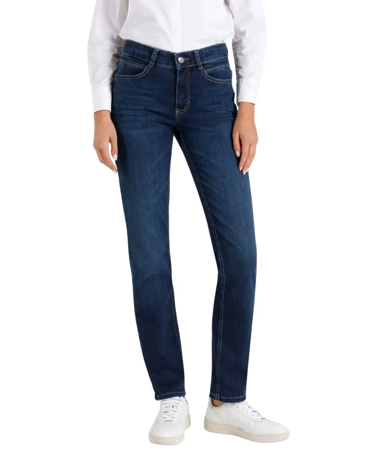 Mac Angela Jeans Slim Fit in New Basic Denim