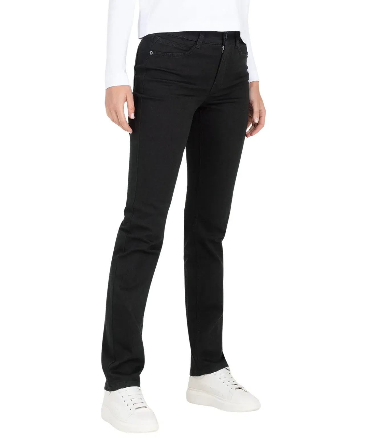 Mac Angela Jeans Slim Fit in schwarzem Black-Black