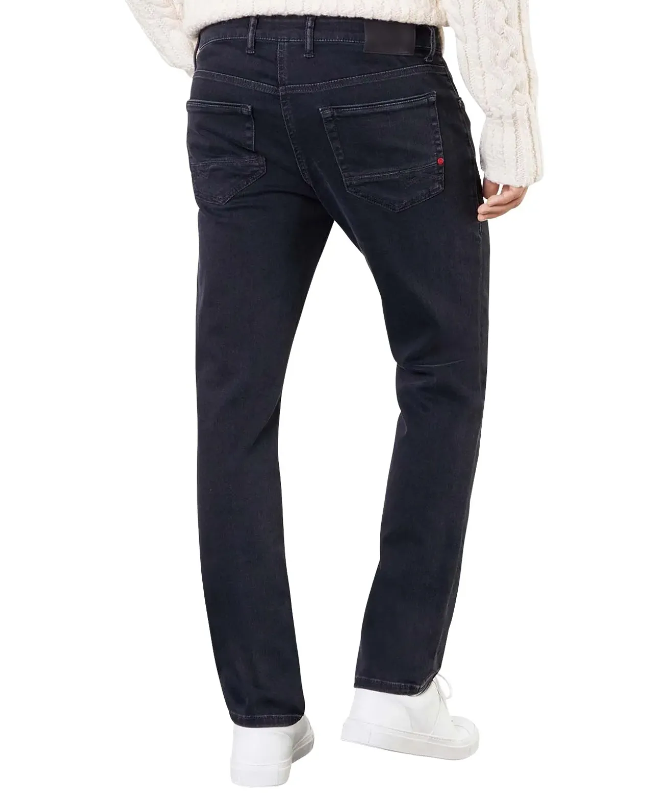 Mac Arne Pipe Jeans in schwarzer schmaler Beinform