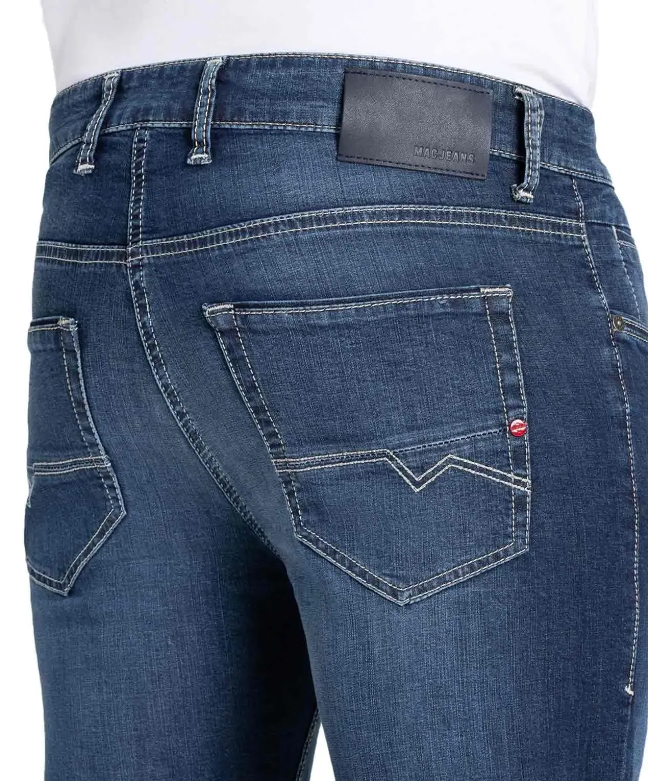 Mac Arne Pipe Jeans Modern Fit in Dunkelblauer Optik