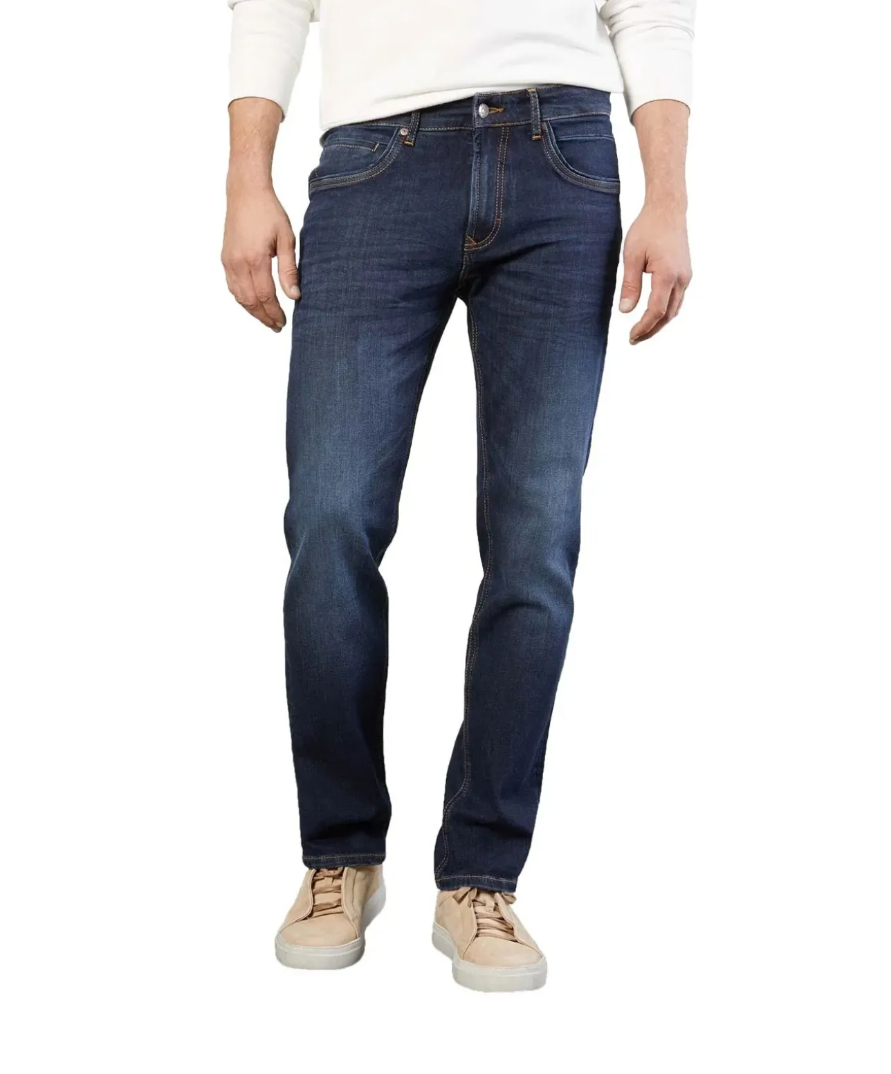 Mac Arne Pipe Stretch-Jeans in dark blue Waschung