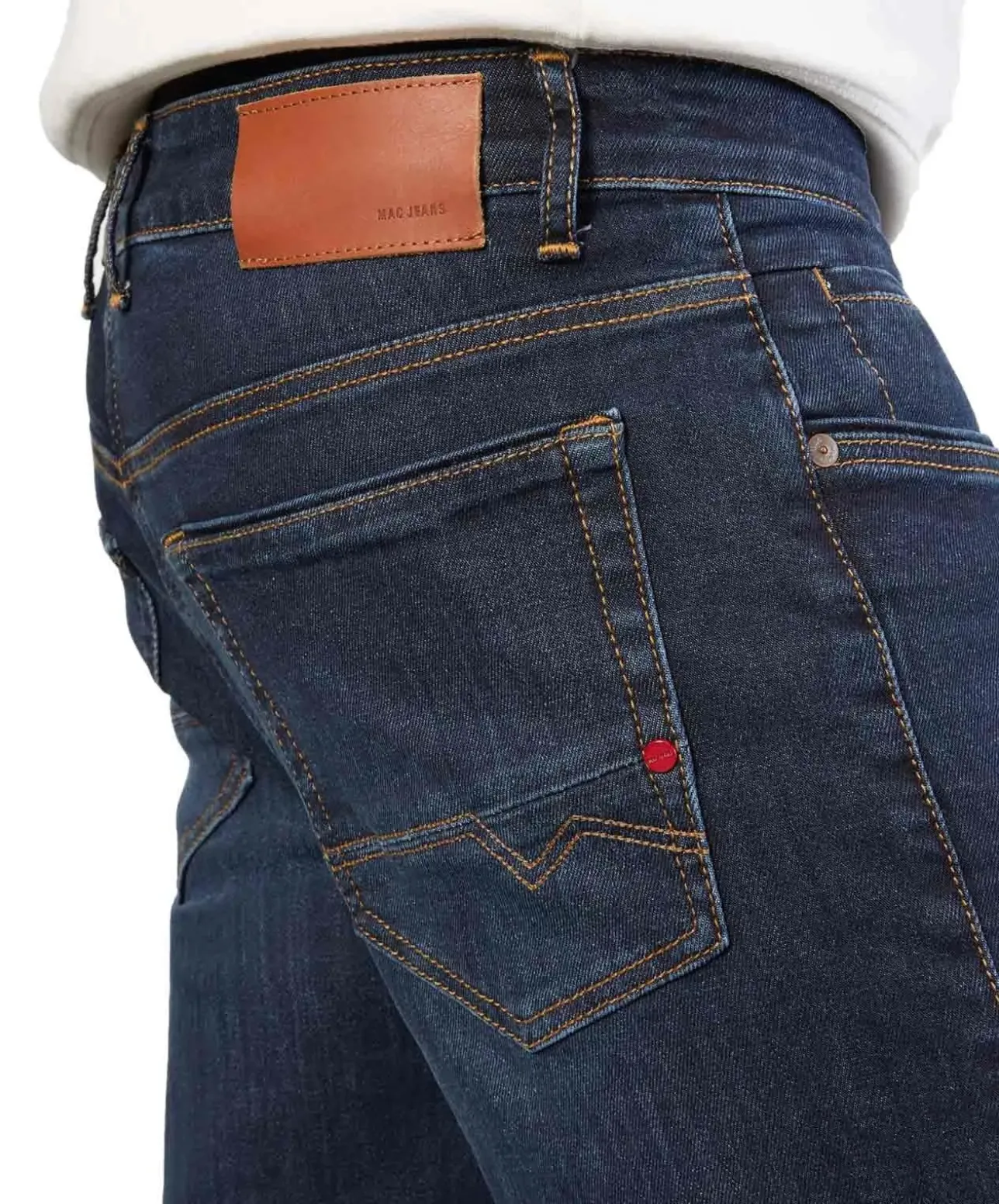Mac Arne Pipe Stretch-Jeans in dark blue Waschung