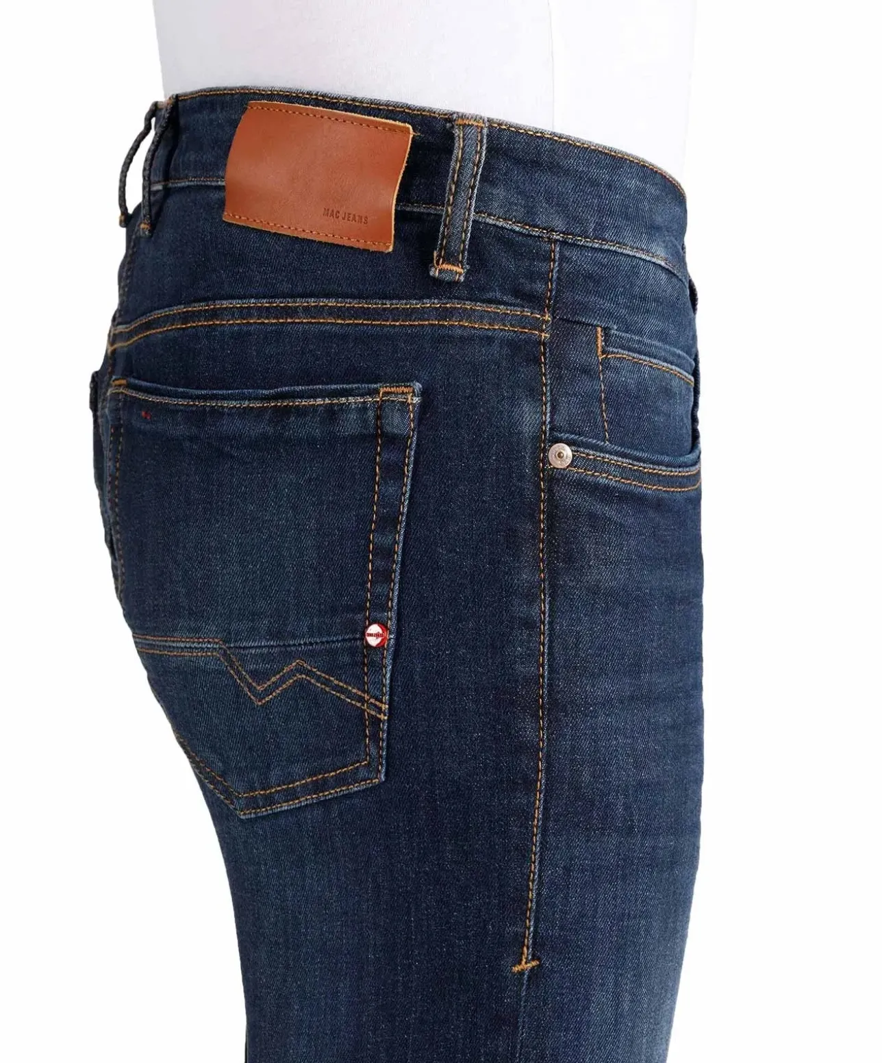 Mac Arne Pipe Stretch-Jeans in dark blue Waschung