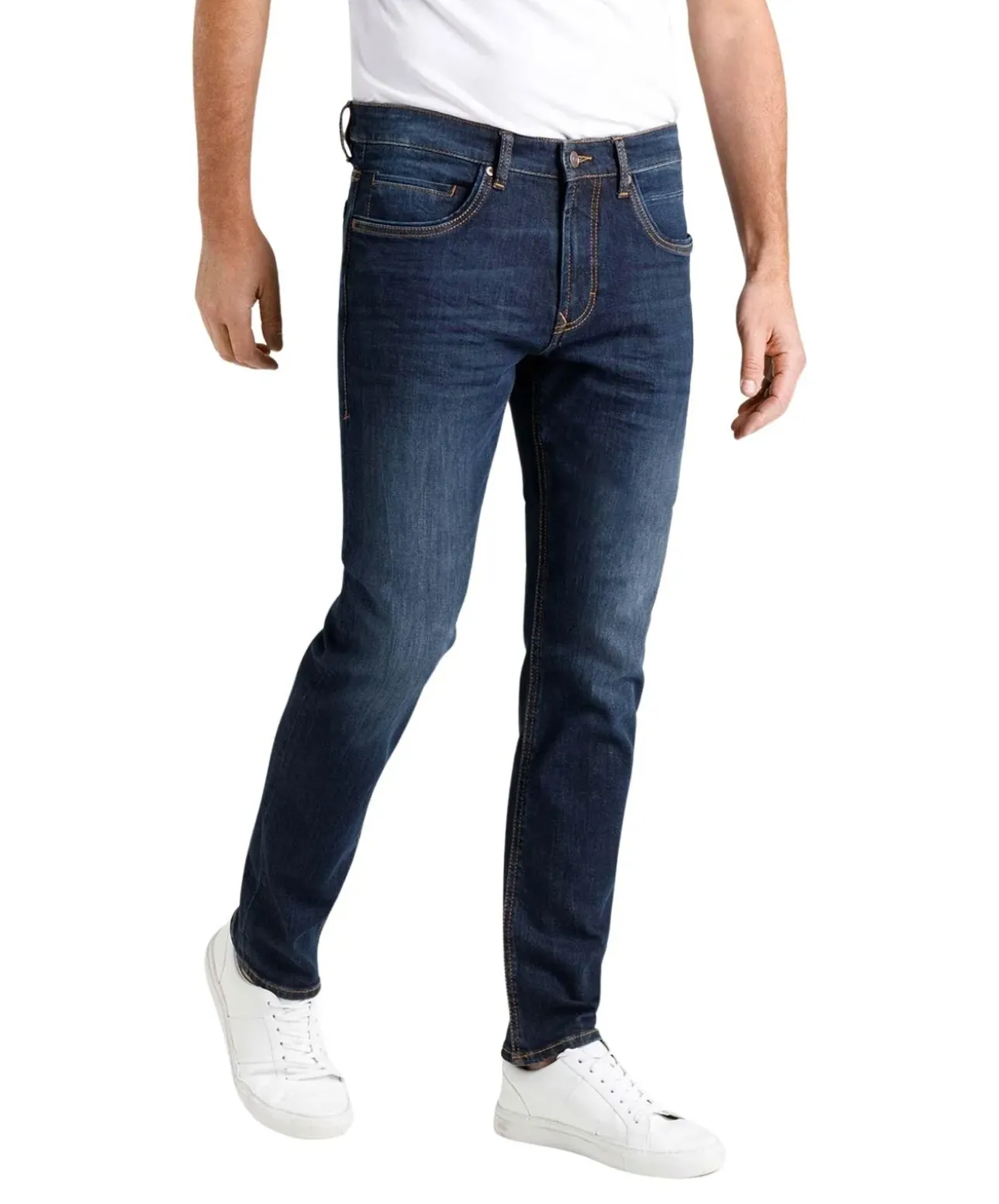 Mac Arne Pipe Stretch-Jeans in dark blue Waschung