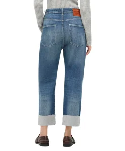 MAC Baggy Jeans in Blau mit Straight Leg