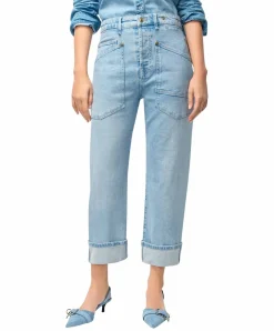 MAC Baggy Straight Jeans in Hellblauer Waschung