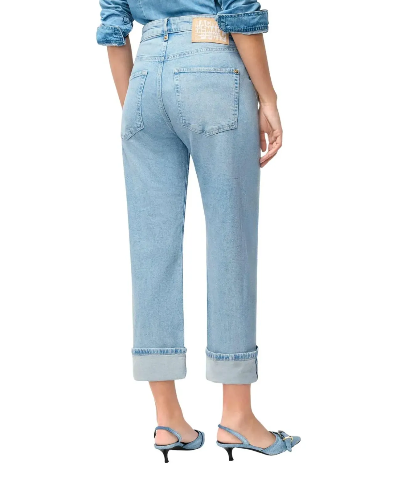 MAC Baggy Straight Jeans in Hellblauer Waschung