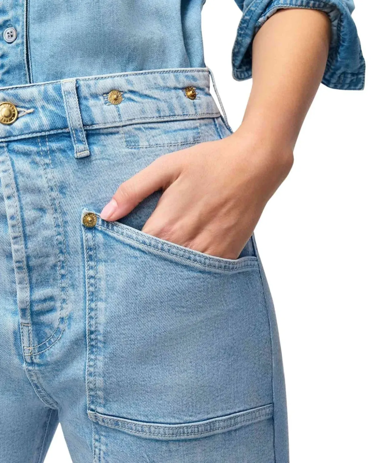 MAC Baggy Straight Jeans in Hellblauer Waschung