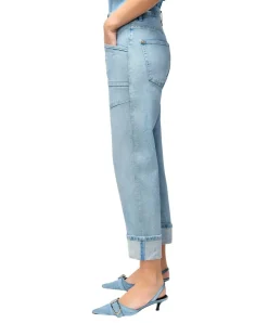 MAC Baggy Straight Jeans in Hellblauer Waschung