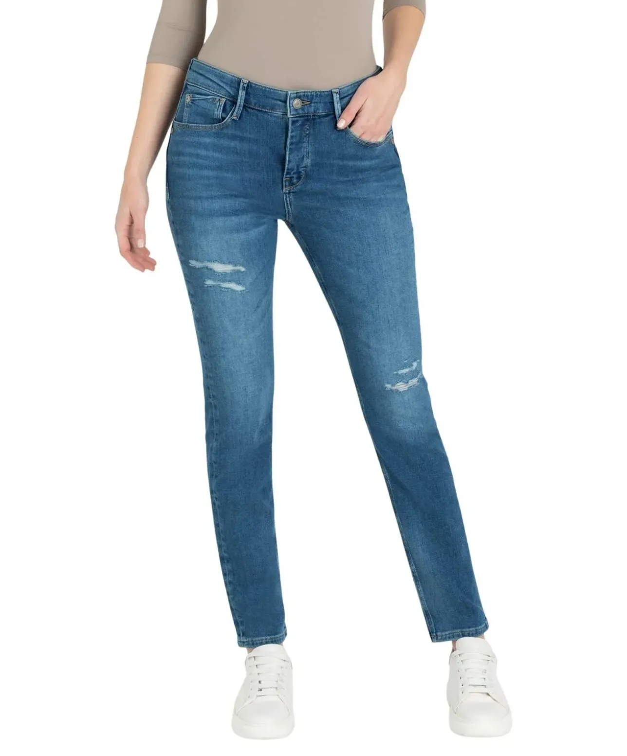 MAC California Slim Fit in Mittelblau
