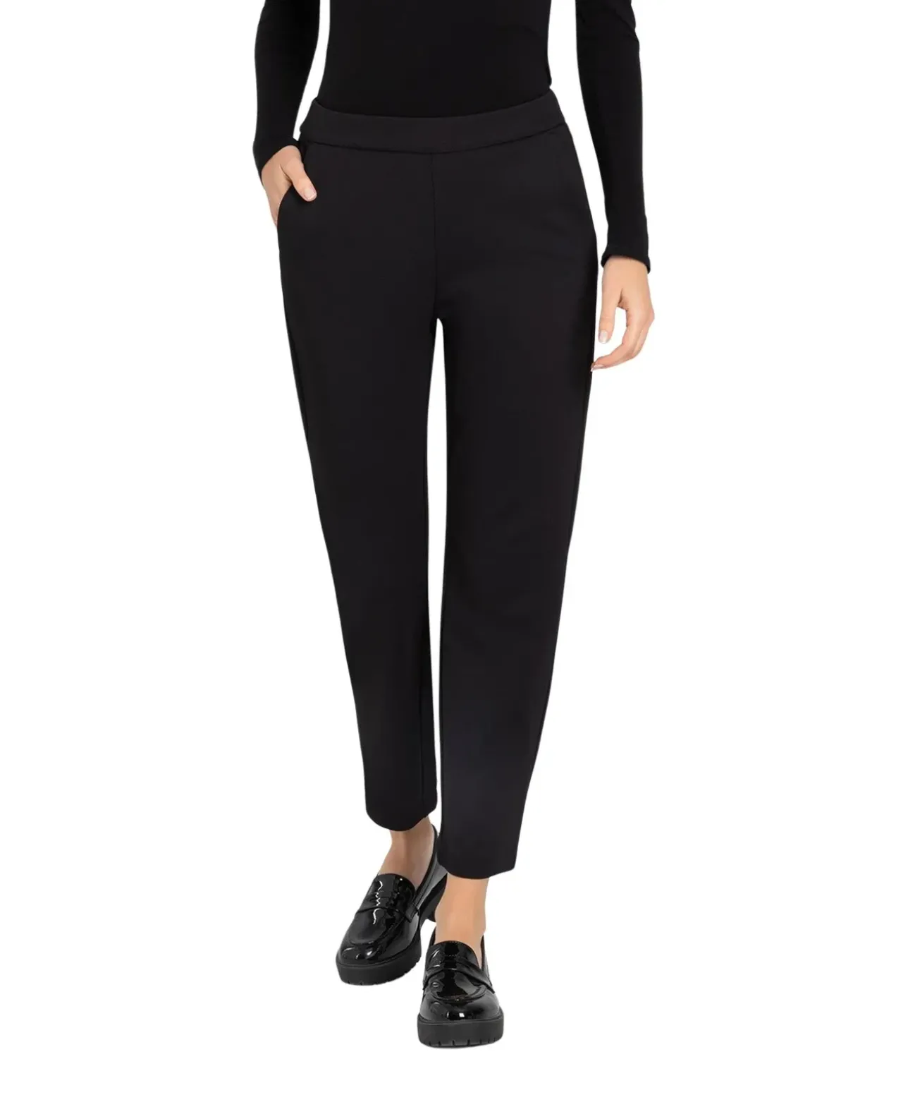 MAC Chino Flex mit elastischem Bund in Schwarz