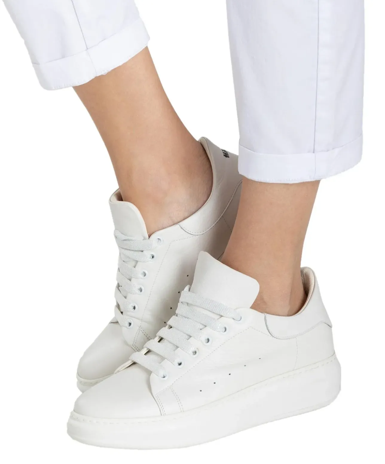MAC Chino Turn Up aus Stretch Gabardine in Weiß