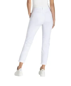 MAC Chino Turn Up aus Stretch Gabardine in Weiß
