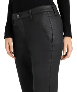 MAC Chino Turn Up Hose in authentischer Leder-Optik