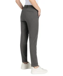 MAC Chino Turn Up in grauer Woll-Optik