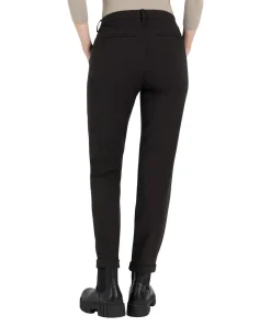 MAC Chino Turn Up in schwarzer Woll-Optik