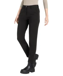 MAC Chino Turn Up in schwarzer Woll-Optik