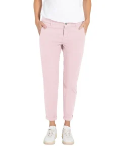 MAC Chino Turn Up Slim Fit mit Bügelfalten in Pink