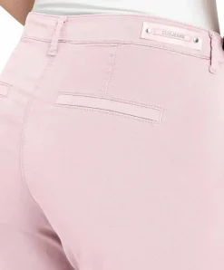 MAC Chino Turn Up Slim Fit mit Bügelfalten in Pink