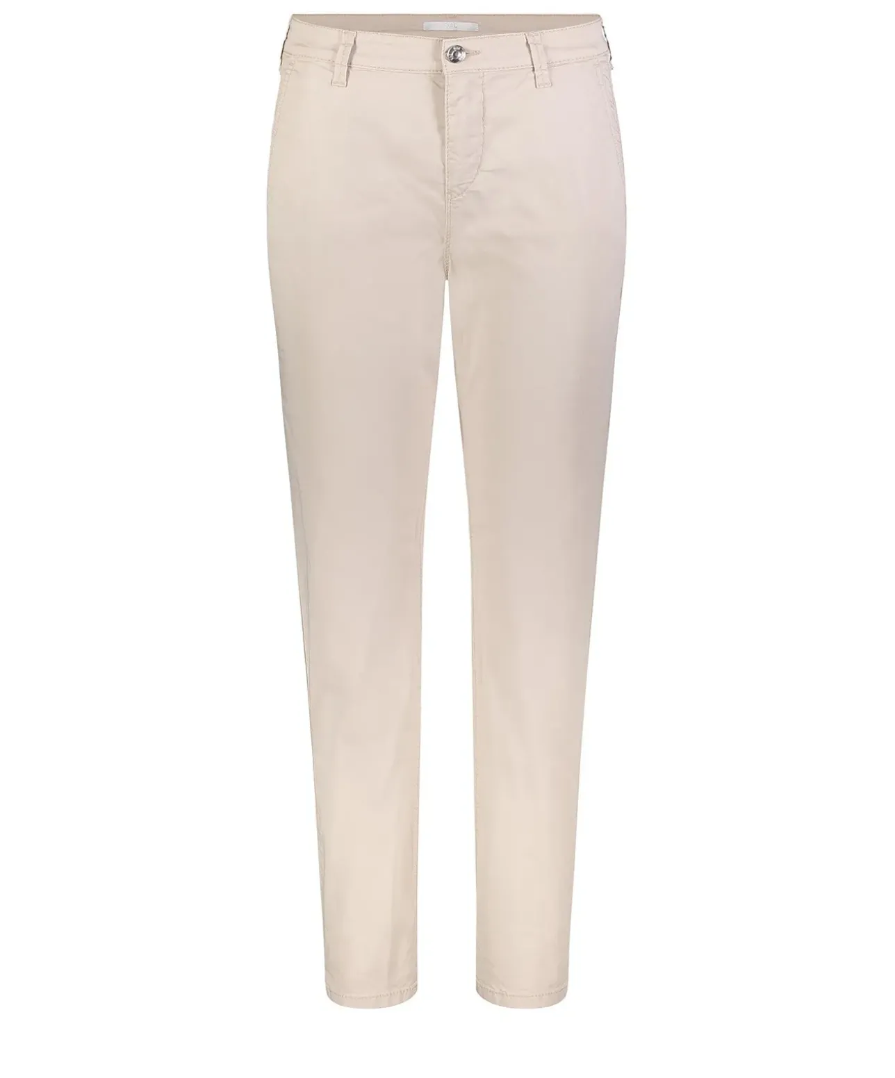 Mac Damen Chino Turn Up aus beigem Stretch Gabardine